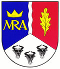 Das Wappen von Marienloh symbolisiert im oberen Schildteil mit der Krone und den Buchstaben „MAR“ für Maria – beides übernommen von dem Gnadenbild in der Pfarrkirche – die Herkunft des heutigen Ortsnamens.