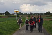 Das Ziel in Sicht, die Wallfahrtsbasilika in Werl. Das Foto ist bei der Pilgerbegleiterausbildung 2019 entstanden.