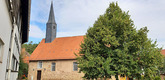 Die evangelische Kirche Giflitz, lädt ein zum Innehalten. Der Schlüssel ist beim gegenüberliegenden Imbiss zu erhalten.